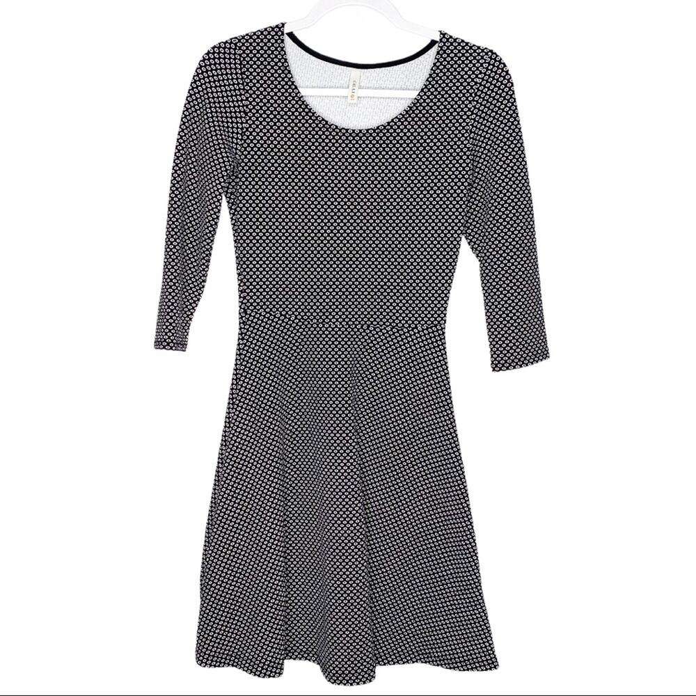 GiLLi Black and White Polka Dot Dress Small